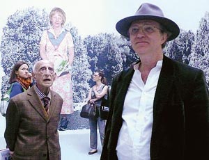 Gillo Dorfles and Robert Storr, The Italian Pavilion, Venice, 2007, Photograph courtesy of Corriere della Sera