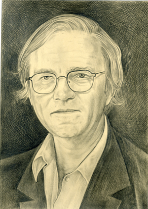 Robert Storr, Graphite portrait by Phong Bui, 2007