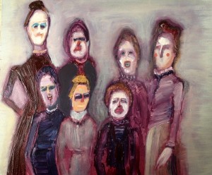 Genieve Figgis, Sisters, Painting on canvas (Image courtesy of Artfetch, Dublin)