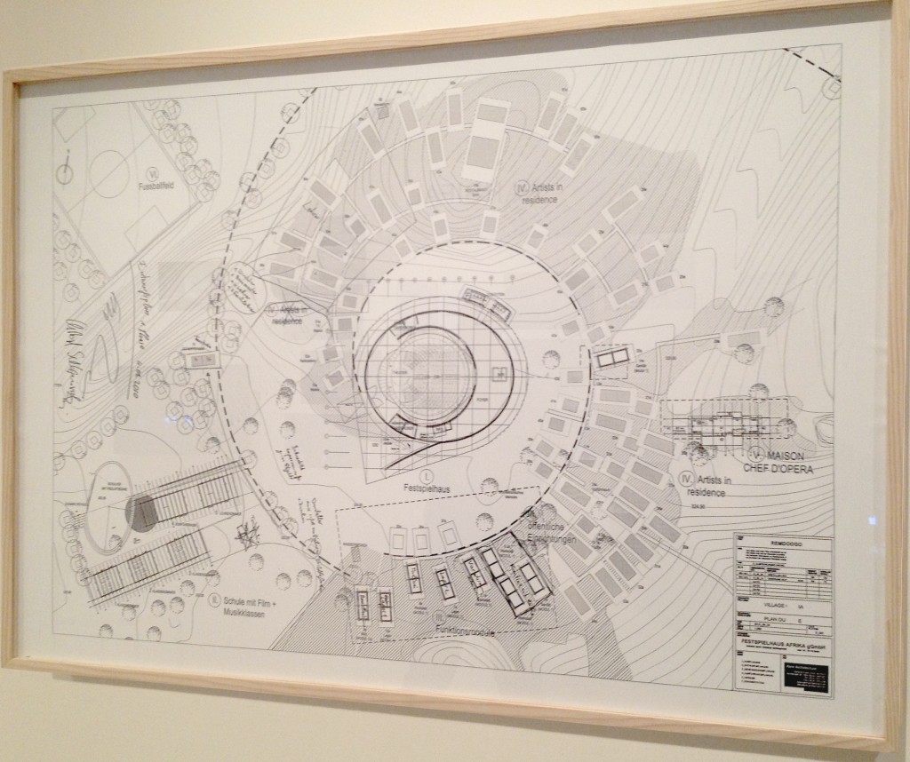 Christoph Schlingensief, Detail of plan from the Opera Village, 2010-Present, MoMA PS1, NY,  Photograph by Katy Hamer, 2014