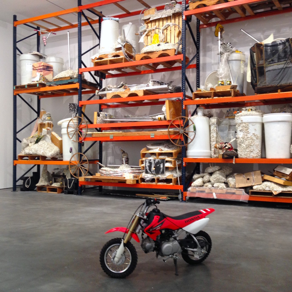 Jason Rhoades. Instalation view, David Zwirner, NY, Photograph by Katy Hamer, 2014