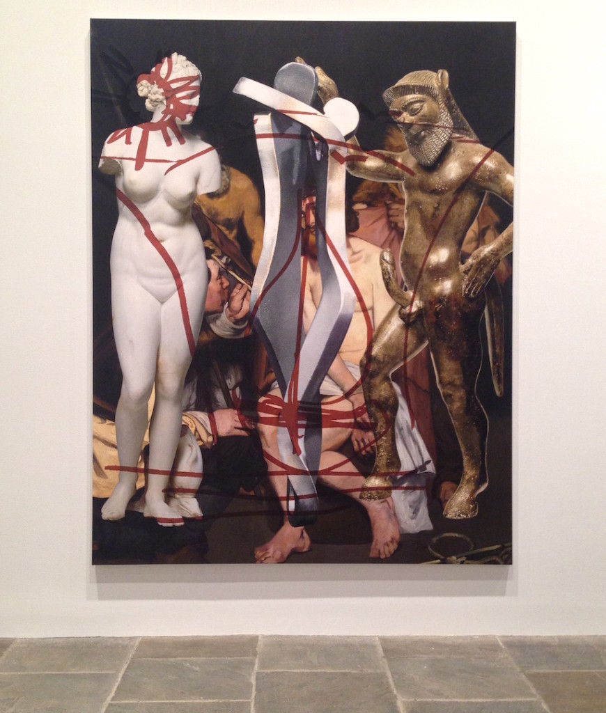 Jeff Koons, Antiquity (Manet), 2011-14, Oil on canvas, Collection of the artist, Installation view at the Whitney Museum of Art, NY, Photograph by Katy Hamer, 2014