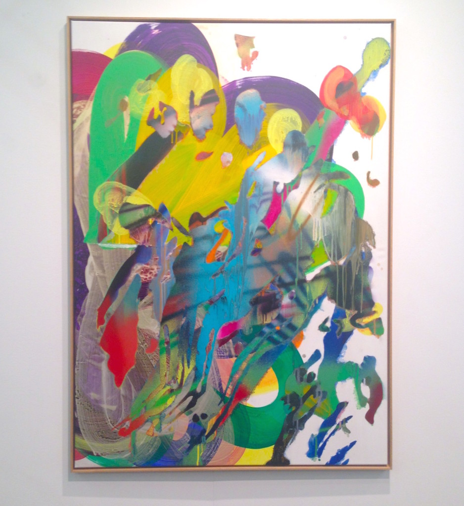 Katharina Grosse, o.T., 2014, Acrylic on canvas, framed, Johann Konig, Berlin, Photograph by Katy Hamer, The Armory Show, 2015 