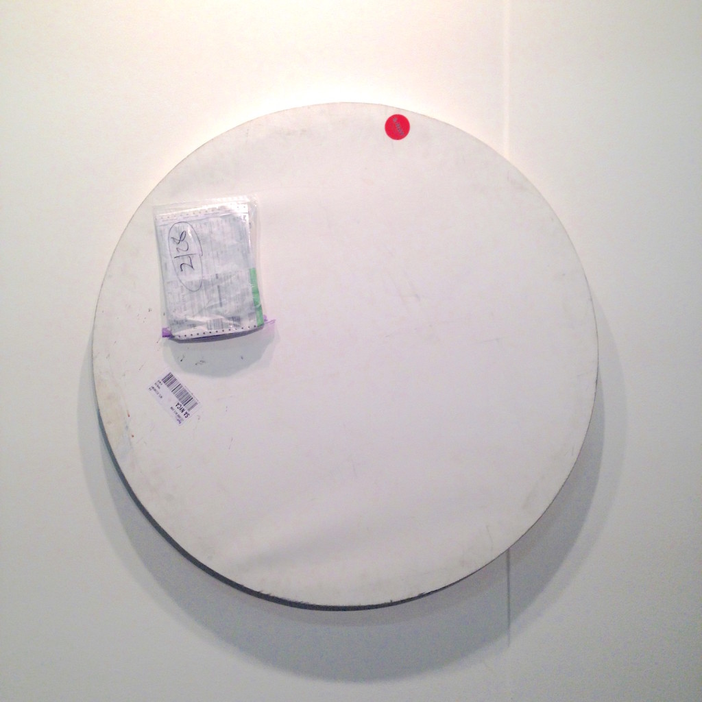 Karin Sander, Mailed Painting 156, 2014, Bonn - Berlin- New York, i8 Gallery, Reykjavik, Photograph by Katy Hamer, The Armory Show, 2015 