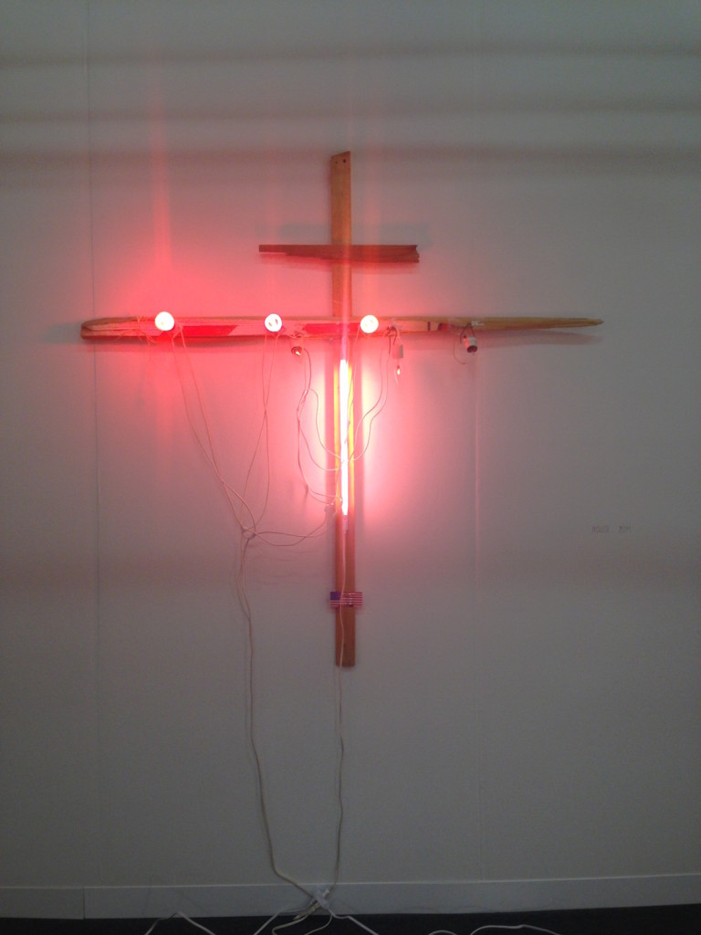 Alan Vega, Rouge, 2014, Mixed media, Galerie Laurent Godin, Paris, Photograph by Katy Hamer, The Armory Show, 2015 