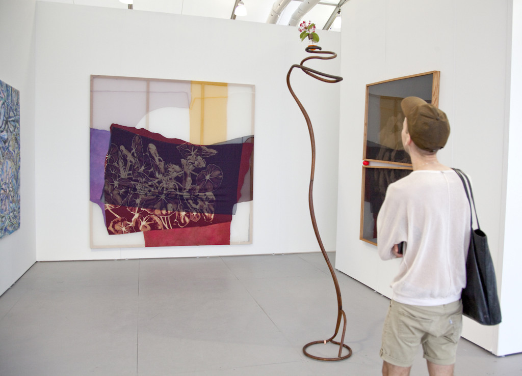 Halsey McKay Gallery (East Hampton, USA) Lauren Luloff Dark Begonia, 2015 and Coby Bird Chair, 2015. Installation view at Untitled Miami, Photograph by Vanessa Albury