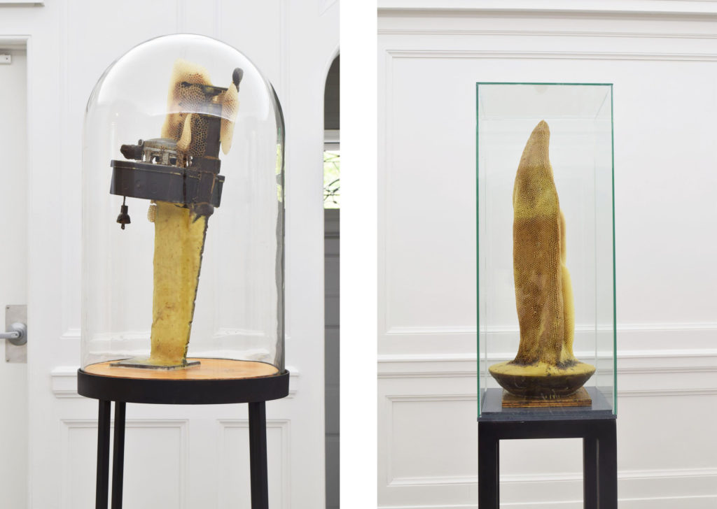 Garnett Puett, Left: "Shock Box," (1987) Right: "Soul Spur," (1996-2016). All images courtesy of the artist and Jack Shainman Gallery. 