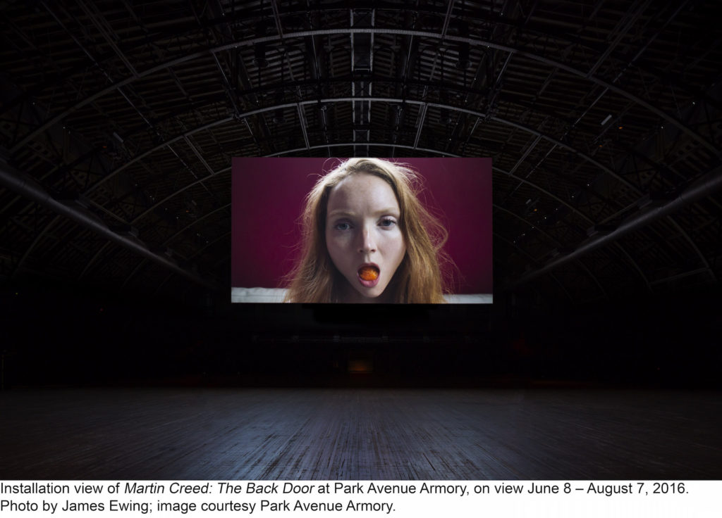 Martin Creed, "Work No. 2727: Lily Cole" Duration, 1 minute 55 seconds